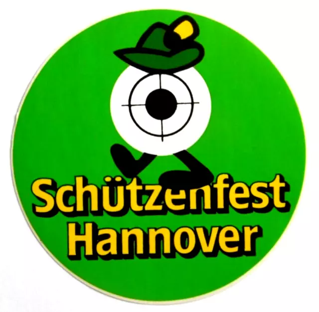 Werbe-Aufkleber Schützenfest Hannover Niedersachen 80er Zielscheibe