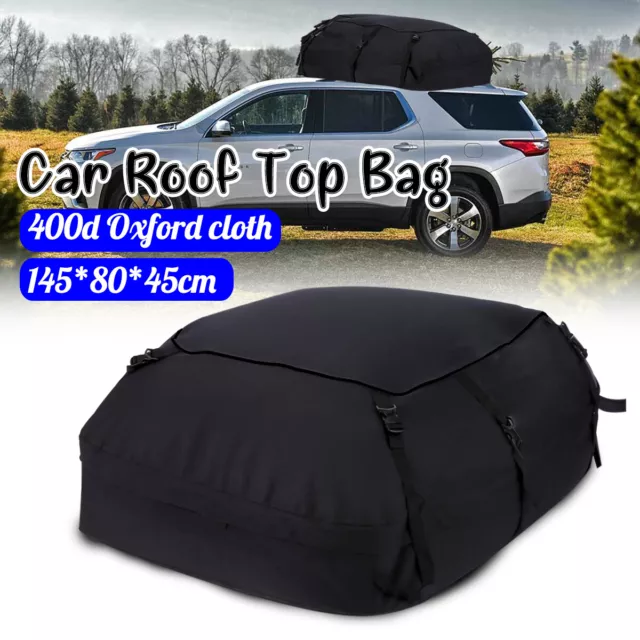 AUPERTO Coffre de toit de voiture 566 L Pliable Boîte de rangement étanche  Sac de toit