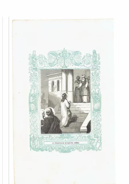 1853 Grabado, La Presentación de Nuestra Señora