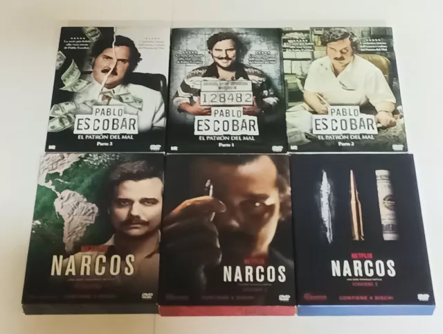 Dvd Lotto Serie Complete Narcos + Pablo Escobar El Patron Del Mal