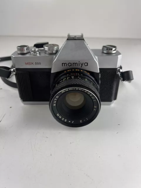 Mamiya MSX 500 SLR Film Camera W/ Auto Mamiya/Sekor-SX Lens TESTED WORKS