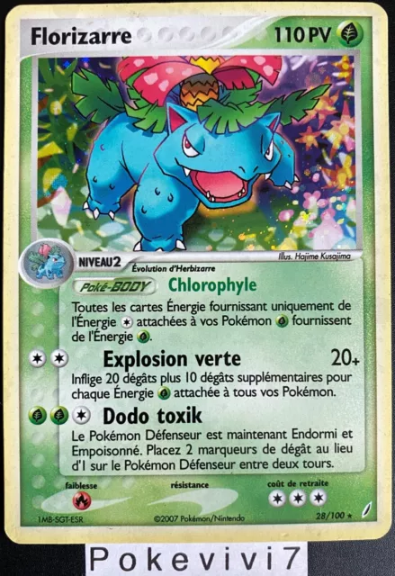 Carte Pokemon FLORIZARRE 28/100 HOLO Bloc EX Gardiens de Cristal FR