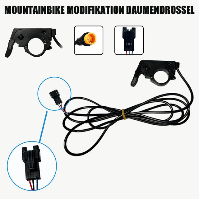 Gashebel Für E-Bike & Dreirad | Aluminiumlegierung, 22mm Lenkerdurchmesser | 3 Geschwindigkeiten + Vorwärtsgang