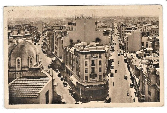CPA MOROCCO, CASABLANCA, general view, rue de Marseille and boulevard de la Liberté