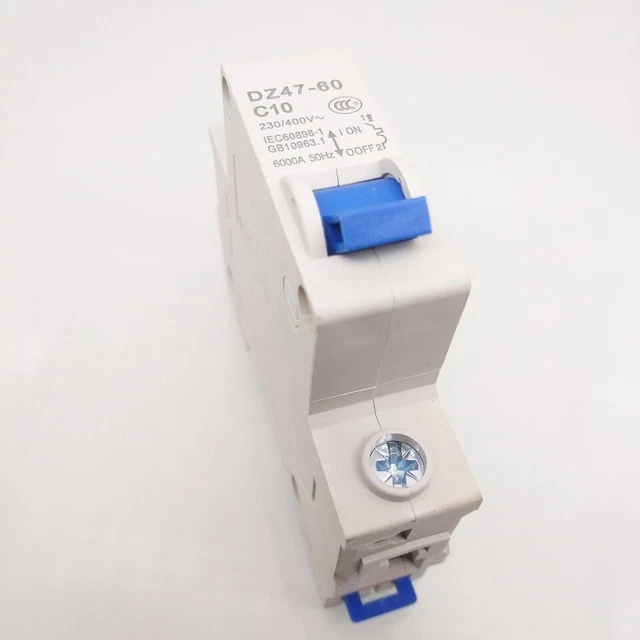 DZ47-60 C10 1P 10A Rated Current 3 Pole Miniature Circuit Breaker DZ47-60 C10 1P 10A Rated Current 3 Pole Miniature Circuit Breaker