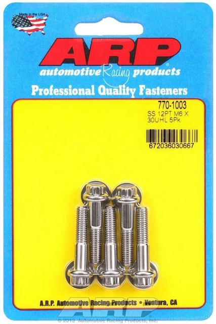 Arp S/S Bolt Kit - 12pt. (5) 6mm x 1.00 x 30 770-1003