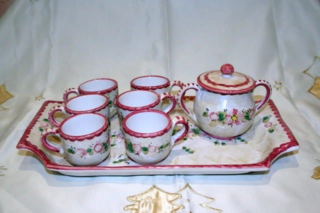 Servizio Per Due Caffè In Ceramica PAVONCELLA SARDA - 8