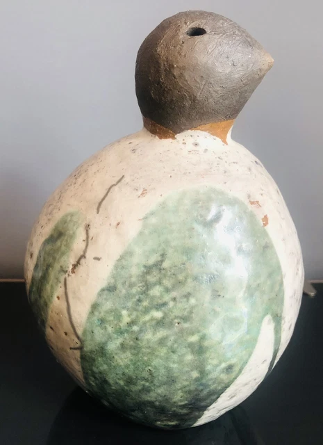 Vintage Obvara Raku Bird Lithuanian