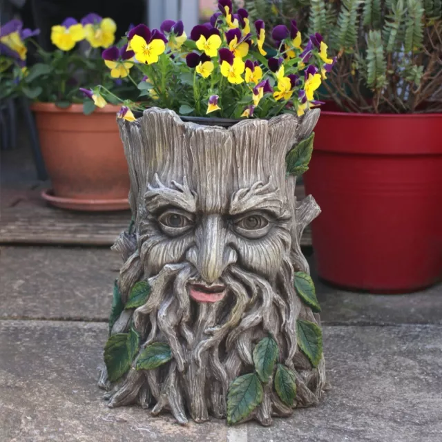 Garden Green Man Decor Planter Tree Man Ornament Sculpture Figurine Forest Man