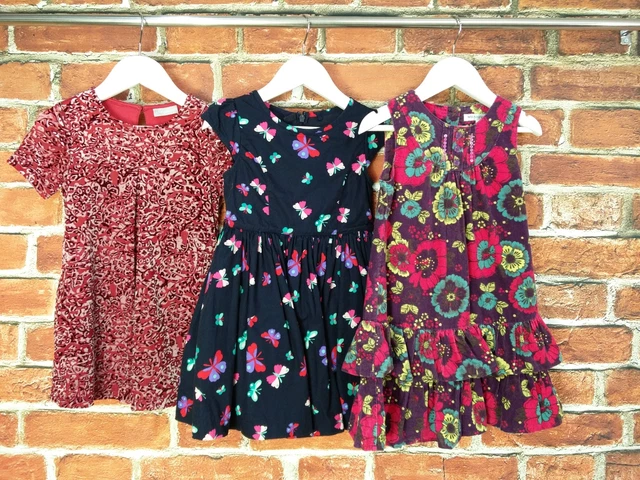 Pacchetto Abiti Ragazze Età 2-3 Anni Matalan M&S Set Maniche Corte Motivo 98Cm