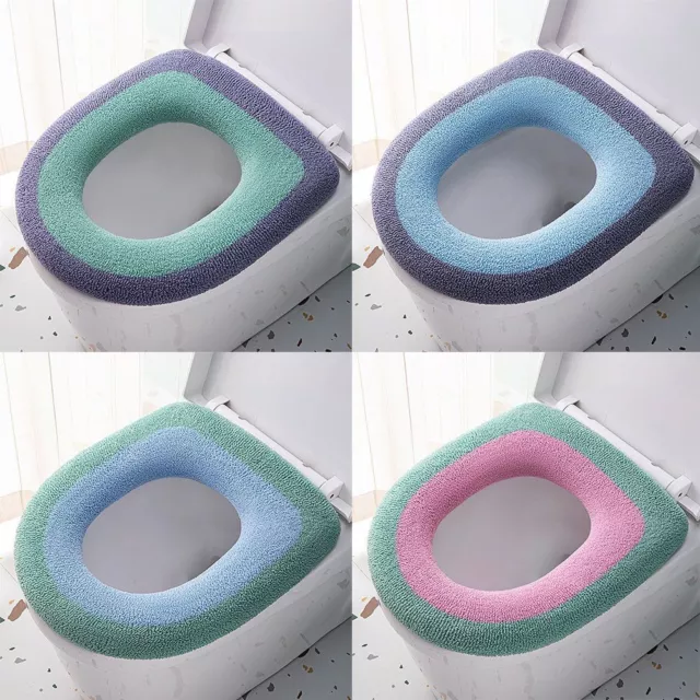 Knitting O-shape Pad Bathroom Accessories Closestool Mat Toilet Seat Cover