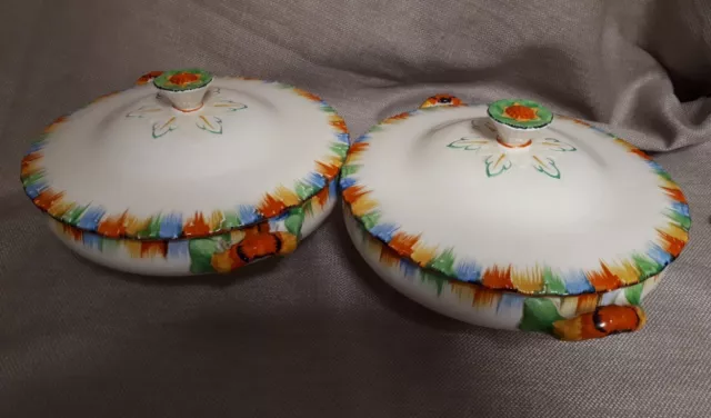 Art Deco Grindley Chameleon Tureens With Lids x2