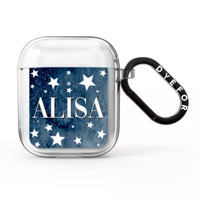 Personalised Star Print AirPods Case For Apple AirPods