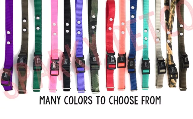 Kiwi 3/4" Heavy Duty Nylon 2 Hole 1.25" Dog Replacement Strap- 10 Colors