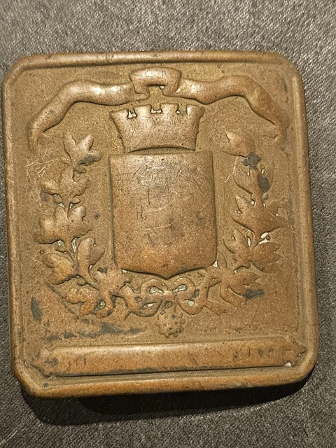 Ceinturon Boucle Sapeurs-pompiers Paris IIIe République - Laiton Doré, Occasion Bon état