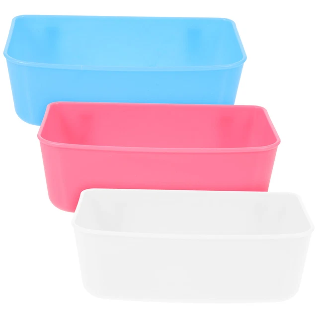 3 Pcs Parrot Food Organizer Bird Cage Feeders Water Dish Bowl