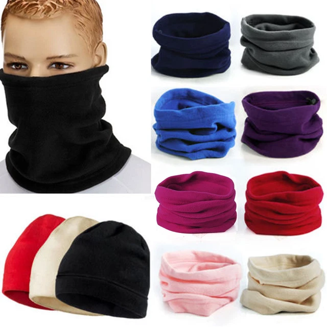 3en1 Echarpe Laine Cache Cou Foulard Masque Bonnet Homme Femme Ski Sport d'hiver