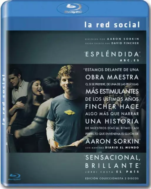 La Red Social - Edición Coleccionista Blu-ray REGION LIBRE.A-B-C VERCION 2 DISCO