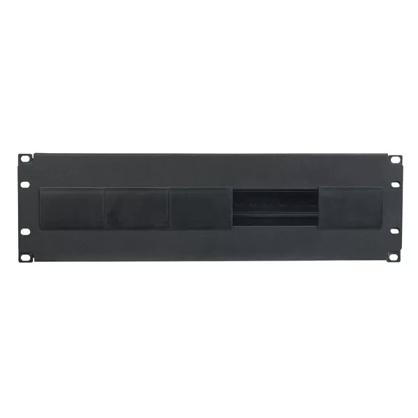 DAP Rack Blende 19" 3HE, für Einbau von Schaltern und Sicherungs-Automaten