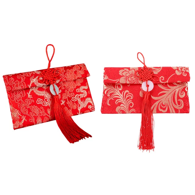 2 un. sobres rojos asiáticos sobres de regalo chinos