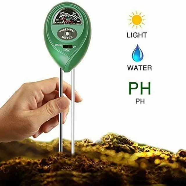 3-way Soil Hygrometer Garden Plant Moisture Sunlight Water Sensor Detector Meter