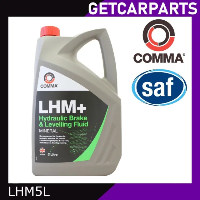 Comma LHM+ LHM Plus 5L Mineral Hydraulic Brake & Levelling Fluid 5 Litres  LHM5L