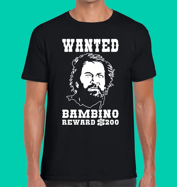 Bud Spencer Nuova T shirt Italian Cult Movie maglietta divertente wanted bambino