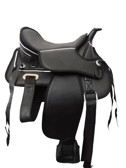 Western Rembourré Selle, 16  Sur Cuir Écologique Buffalo