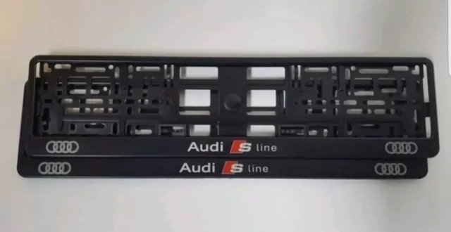 2x Audi Soporte matrícula Kennzeichenhalter Number plate holder surround