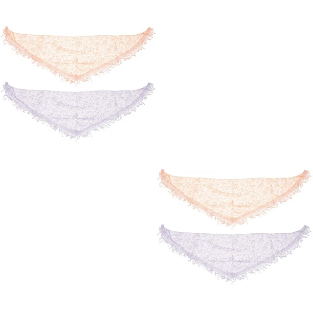 4 piezas bufanda de encaje triangular bufanda de encaje bufanda triangular