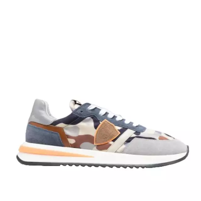 Sneaker Uomo Philippe Model - Tropez 2.1 Low M Camo Gris Bluette - Camouflage