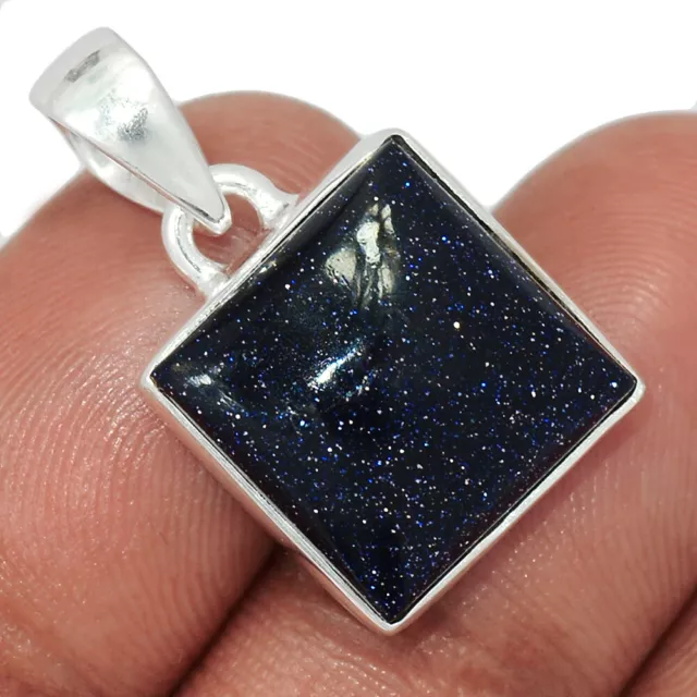 Synthetic Blue Sun Star 925 Sterling Silver Pendant Jewelry CP36217