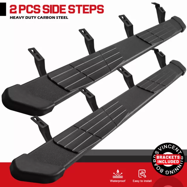 FIT 2024 TOYOTA Tacoma Double/Crew Cab BLK T 6.5" Nerf Side Step Running Board