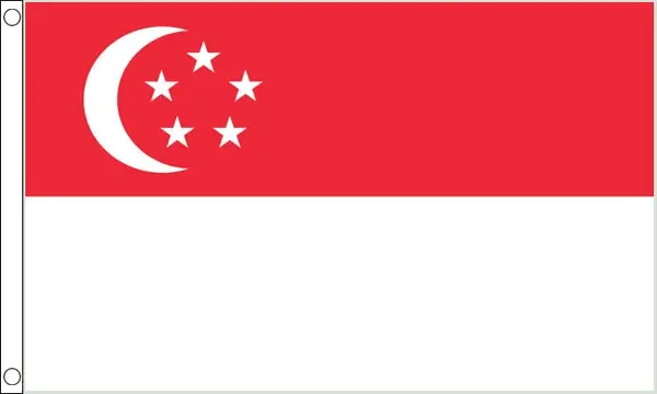 Cortina ataúd bandera nacional de Singapur con envío rápido