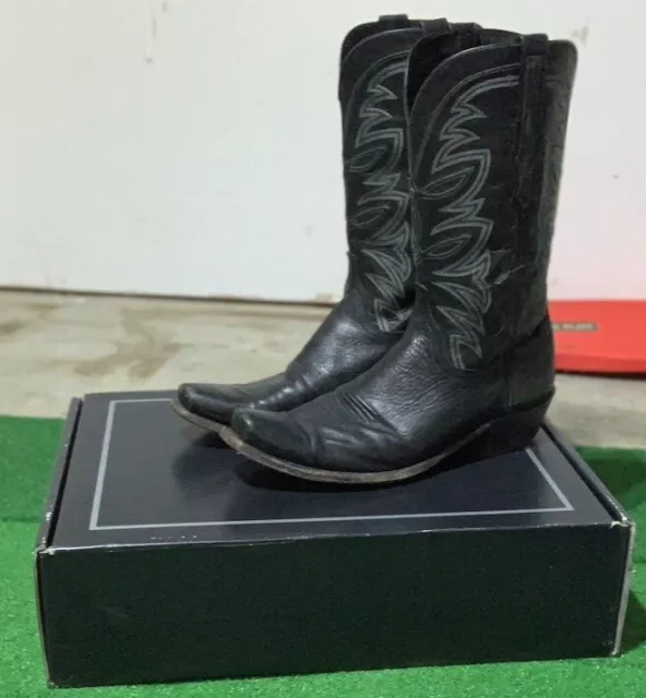 Lucchese 1883 Ranch Hand 11.5D Black Western Boot N96167 -7- Western Square Toe