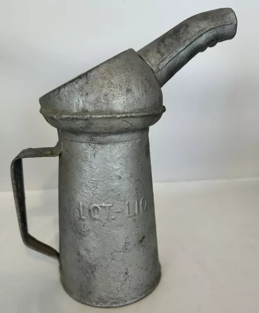 Antique Oil Dispenser With Pour Spout 10 Inches Tall