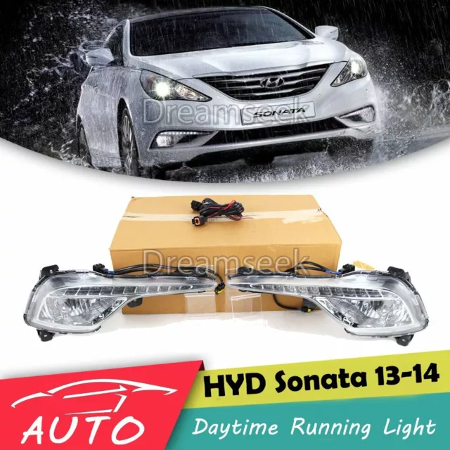 Pour Hyundai Sonata 2013 2014 LED DRL Lumière Diurne Feux Jour Clignotant Lampe