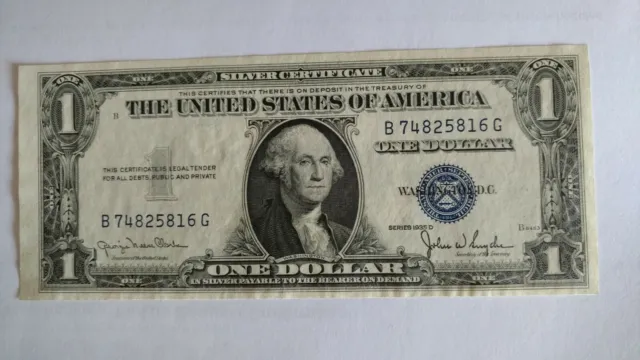 FR-1613N-1935 D Silver Certificate Narrow Style Uncirculated Nice Blue Seal.