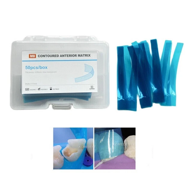 Dental Anterior Matrix Restoration Matrices Strip Contoured 0.05mm Resin Bands