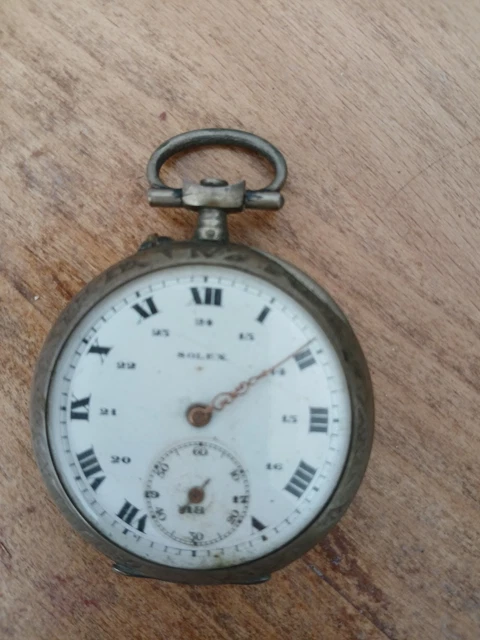 Montre Gousset Ancienne Châtelaine En Argent - Marque Solex - Occasion Bon état - Mécanique Manuelle