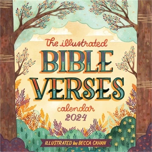 THE ILLUSTRATED BIBLE Verses Wall Calendar 2024 Timeless Wise Words of