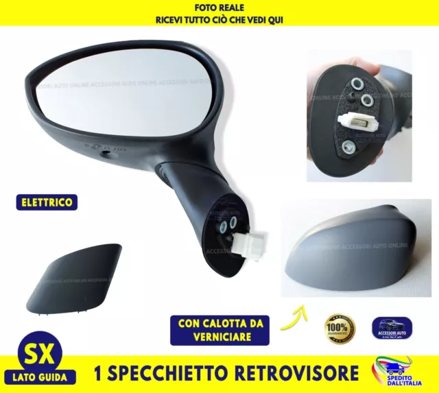 Specchietto Retrovisore compatibile per Fiat Grande Punto Elettrico sinistro