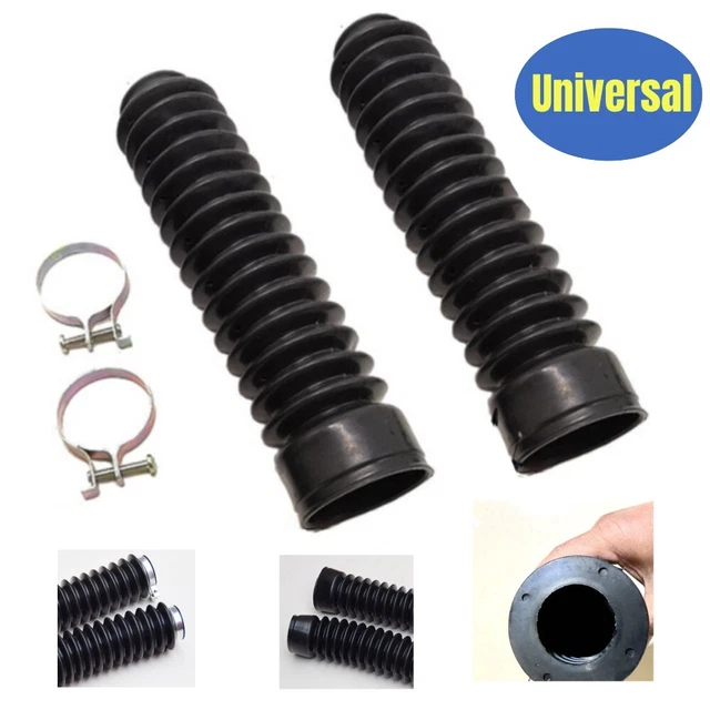 2PCS 35mm Universal Motorcycle Fork Gaiter Boots Front Fork Shock Absorber Cover