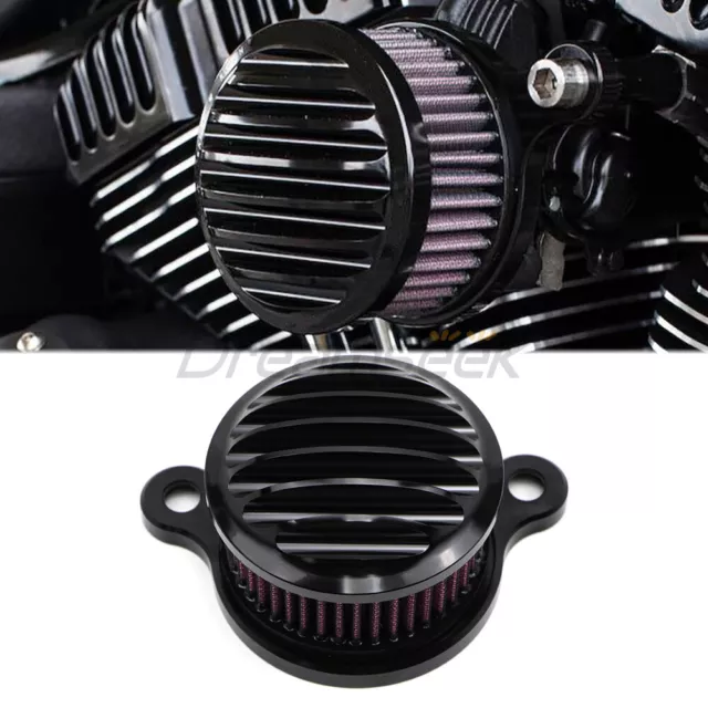 Motorrad Luftfilter Ansaug System für Harley Sportster 1200 883 Aluminum Schwarz