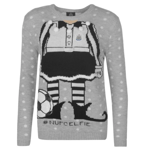 WOMENS CHRISTMAS JUMPER Newcastle United NUFC Football St James