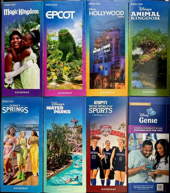 NEW 2025 Walt Disney World Theme Park Guide 8 Maps FREE SHIP 5.99