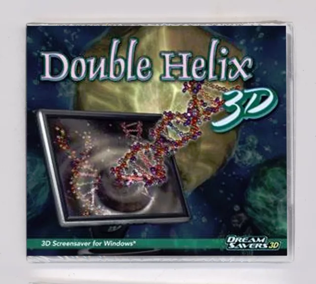 Double Helix 3D - Screensaver for Windows 7, Vista, XP - NEW Sealed Old Stock