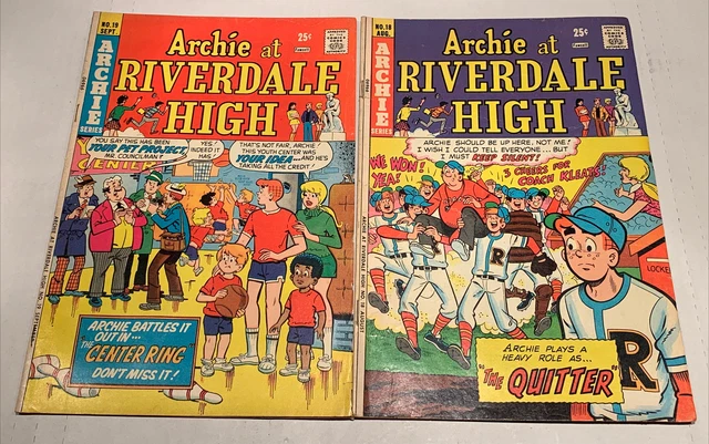 Vintage 1974 ARCHIE Comics at Riverdale High LOT of 2 No. 18 and 19