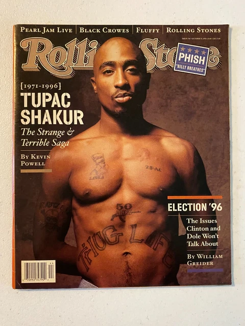 No Label Rolling Stone Magazine Issue 746 October 31, 1996 Tupac Shakur VG No Label Rolling Stone Magazine Issue 746 October 31, 1996 Tupac Shakur VG