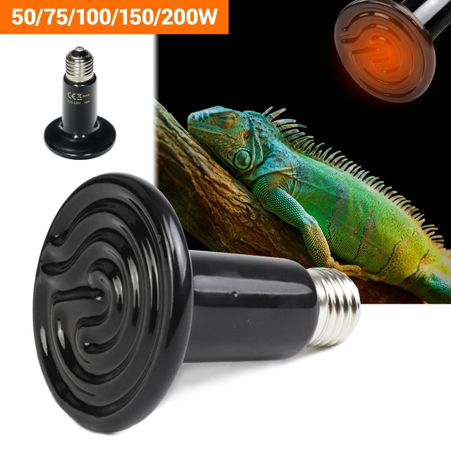 25-200W CERAMIC HEAT Emitter Brooder Infrared Lamp Bulb Reptile Pet ...